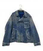 Porter Classicポータークラシック）の古着「インディゴ染め SASHIKO PEA COAT」｜インディゴ