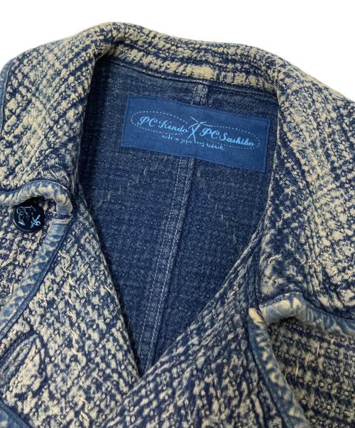 Porter Classic（ポータークラシック）Porter Classic (ポータークラシック) インディゴ染め SASHIKO PEA COAT インディゴ サイズ:Mの古着・服飾アイテム
