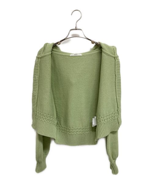 Rene（ルネ）Rene (ルネ) ニットフーディカーディガン グリーン サイズ:36の古着・服飾アイテム