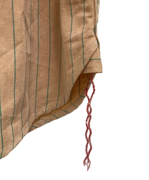 SUGAR CANE（シュガーケーン）SUGAR CANE (シュガーケーン) COKE STRIPE WORK SHIRT ベージュ×グリーン サイズ:Mの古着・服飾アイテム