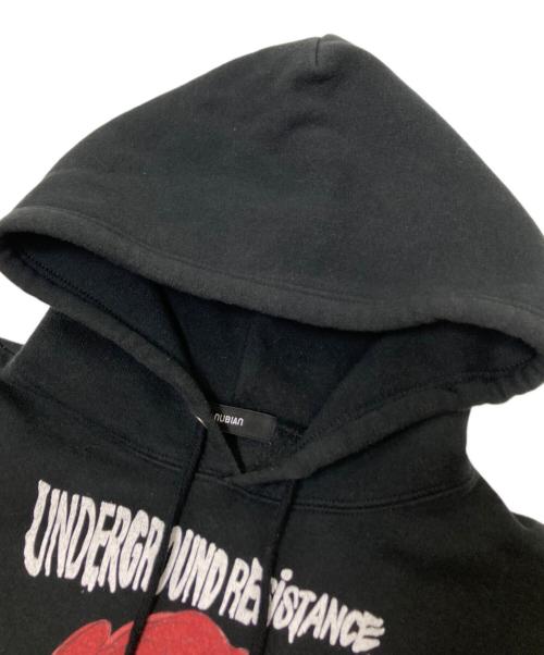 nubian（ヌビアン）nubian (ヌビアン) プリントパーカー ブラック サイズ:Lの古着・服飾アイテム