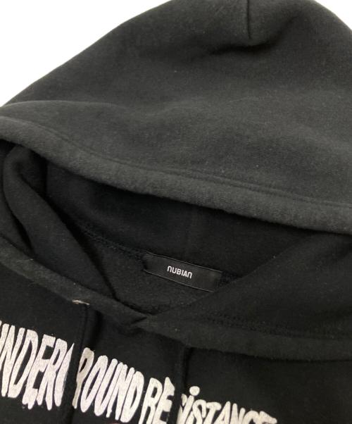 nubian（ヌビアン）nubian (ヌビアン) プリントパーカー ブラック サイズ:Lの古着・服飾アイテム