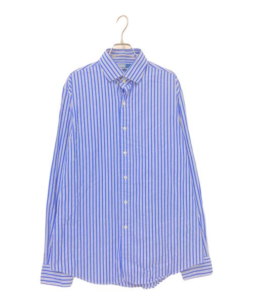 POLO RALPH LAUREN（ポロ・ラルフローレン）POLO RALPH LAUREN (ポロ・ラルフローレン) ストライプシャツ ブルー サイズ:16 1/2:Lの古着・服飾アイテム