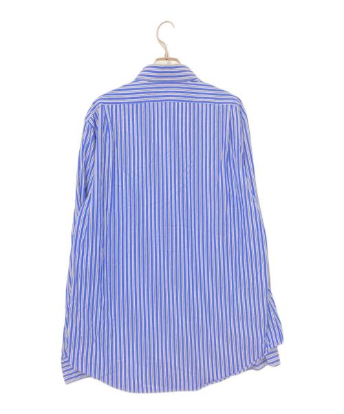POLO RALPH LAUREN（ポロ・ラルフローレン）POLO RALPH LAUREN (ポロ・ラルフローレン) ストライプシャツ ブルー サイズ:16 1/2:Lの古着・服飾アイテム