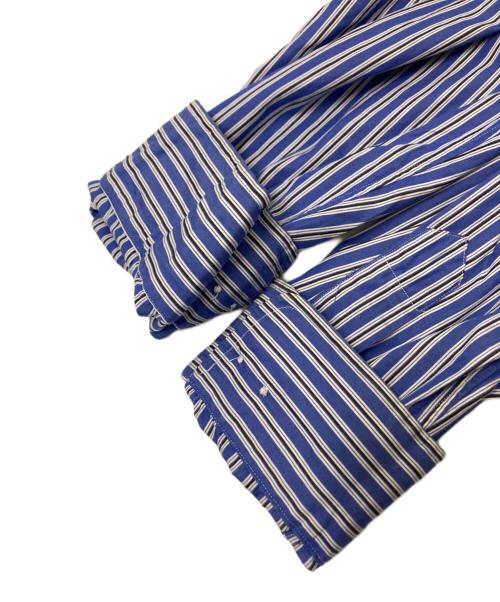POLO RALPH LAUREN（ポロ・ラルフローレン）POLO RALPH LAUREN (ポロ・ラルフローレン) ストライプシャツ ブルー サイズ:16 1/2:Lの古着・服飾アイテム