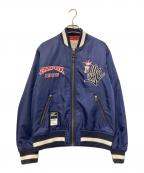 AVIREXアヴィレックス）の古着「スタジャン」｜ネイビー