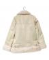LAUREN RALPH LAUREN (ローレンラルフローレン) フェイクムートン ライダースジャケット ベージュ サイズ:XXS：14000円
