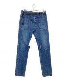 sacai（サカイ）の古着「ボンテージデニムパンツ」｜インディゴ