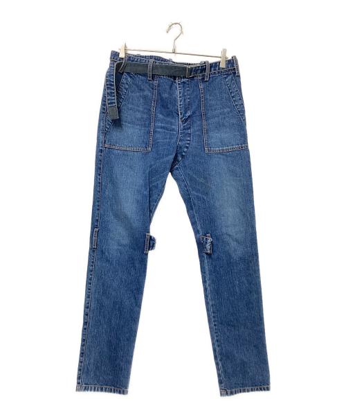 sacai（サカイ）sacai (サカイ) ボンテージデニムパンツ インディゴ サイズ:2の古着・服飾アイテム