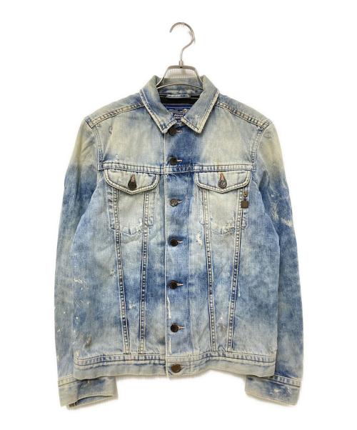DIESEL（ディーゼル）DIESEL (ディーゼル) 加工デニムジャケット インディゴ サイズ:XSの古着・服飾アイテム
