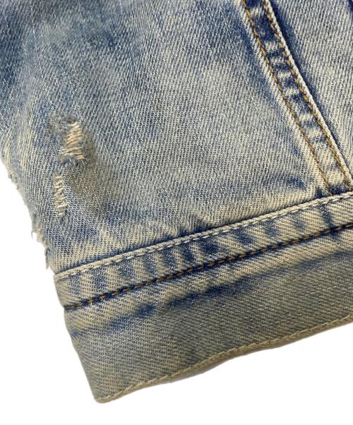 DIESEL（ディーゼル）DIESEL (ディーゼル) 加工デニムジャケット インディゴ サイズ:XSの古着・服飾アイテム