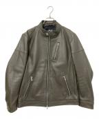 RATTLE TRAPラトルトラップ）の古着「シープレザー シングルライダースジャケット」｜グレー