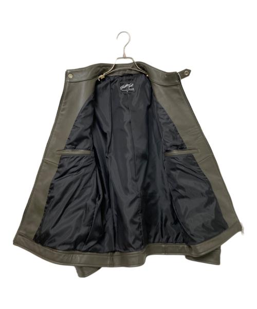 RATTLE TRAP（ラトルトラップ）RATTLE TRAP (ラトルトラップ) シープレザー シングルライダースジャケット グレー サイズ:3Lの古着・服飾アイテム