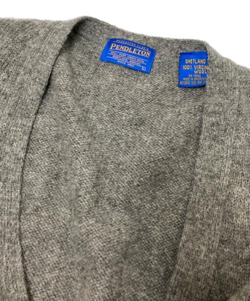 PENDLETON（ペンドルトン）PENDLETON (ペンドルトン) 90‘Sシェットランドウールカーディガン グレー サイズ:Lの古着・服飾アイテム
