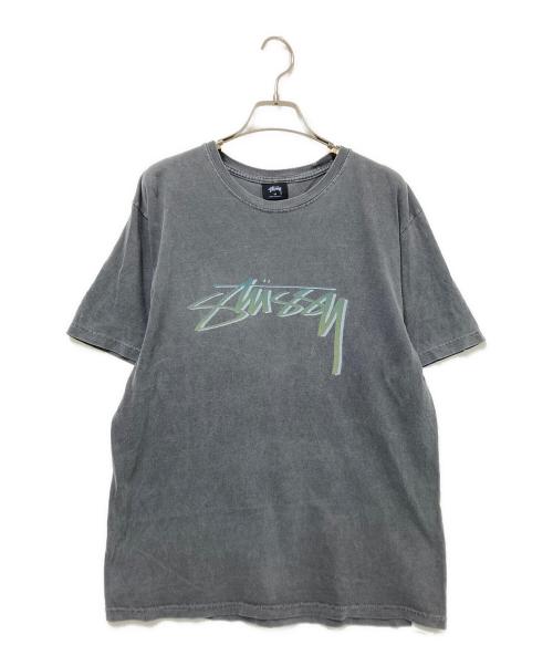 stussy（ステューシー）stussy (ステューシー) ロゴプリントTシャツ グレー サイズ:Mの古着・服飾アイテム