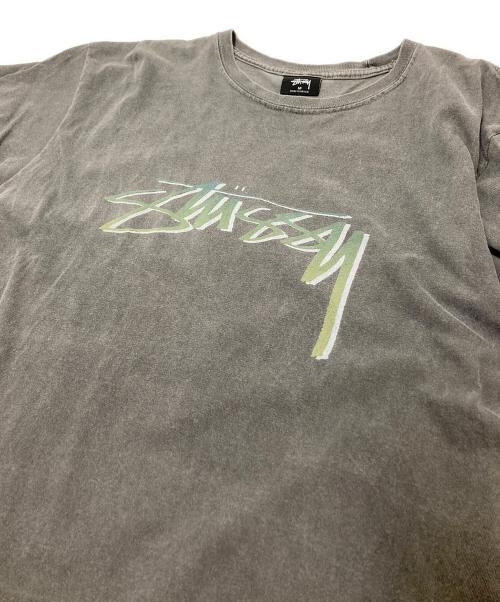 stussy（ステューシー）stussy (ステューシー) ロゴプリントTシャツ グレー サイズ:Mの古着・服飾アイテム