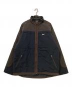 NIKEナイキ）の古着「ナイロンジャケット」｜ブラック×ブラウン