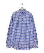 RALPH LAURENラルフローレン）の古着「チェックBDシャツ」｜ブルー×ピンク