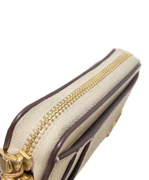 COACH（コーチ）COACH (コーチ) ジップ カード ケース・シグネチャー キャンバス ベージュ サイズ:下記参照の古着・服飾アイテム
