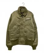 ALPHAアルファ）の古着「フライトジャケット」｜オリーブ