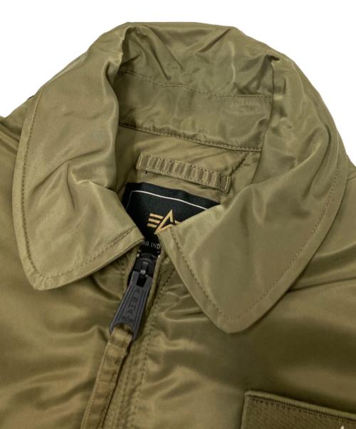ALPHA（アルファ）ALPHA (アルファ) フライトジャケット オリーブ サイズ:Lの古着・服飾アイテム