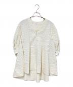 CADUNEカデュネ）の古着「ジャガードブラウス」｜ホワイト