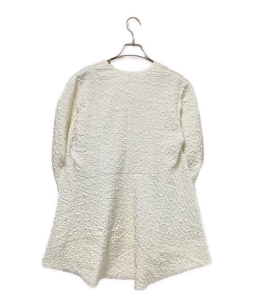 CADUNE（カデュネ）CADUNE (カデュネ) ジャガードブラウス ホワイト サイズ:38の古着・服飾アイテム