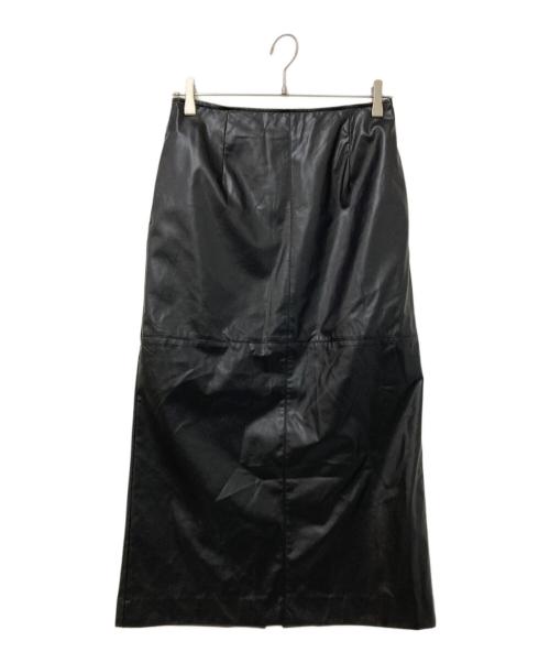 MARW UNITED ARROWS（マルゥ ユナイテッドアローズ）MARW UNITED ARROWS (マルゥ ユナイテッドアローズ) エコレザースカート ブラック サイズ:38の古着・服飾アイテム