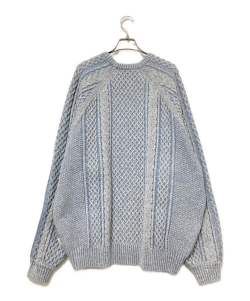 BEAMS（ビームス）BEAMS (ビームス) SSZ (エスエスズィー) 別注クルーネックニット ブルー サイズ:Mの古着・服飾アイテム