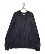 BEAMS×SSZビームス×エスエスズィー）の古着「別注クルーネックニット」｜ネイビー