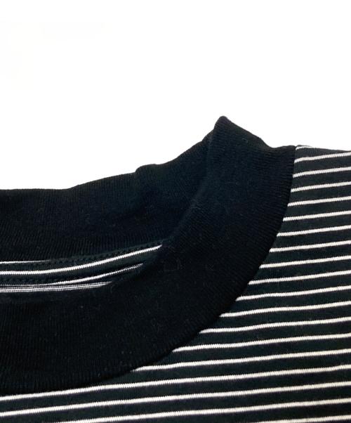 is-ness（イズネス）is-ness (イズネス) BALLOON STRIPES LONG SLEEVE T SHIRT ブラック×ホワイト サイズ:Lの古着・服飾アイテム