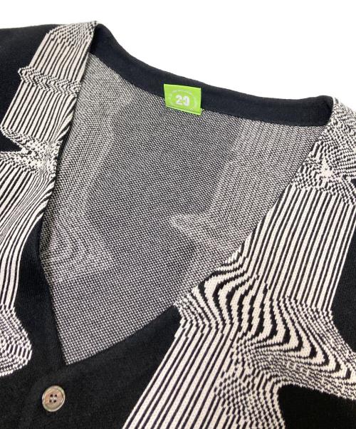 HUF（ハフ）HUF (ハフ) AVALON CARDIGAN ブラック×ホワイト サイズ:Lの古着・服飾アイテム