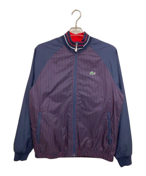 LACOSTE（ラコステ）LACOSTE (ラコステ) 撥水ストライプジップゴルフジャケット ネイビー サイズ:Mの古着・服飾アイテム