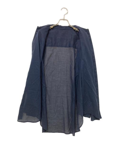 Spick and Span（スピック＆スパン）Spick and Span (スピック＆スパン) シアーカシュクールシャツ ネイビー サイズ:下記参照の古着・服飾アイテム