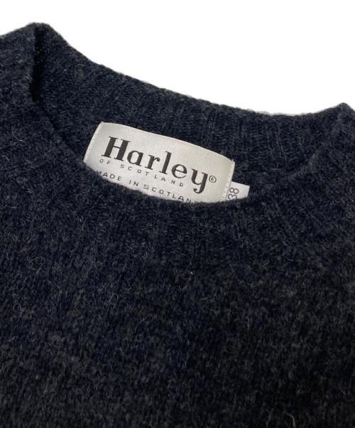 Harley of SCOTLAND（ハーレーオブスコットランド）Harley of SCOTLAND (ハーレーオブスコットランド) ウールニット ブラック サイズ:38の古着・服飾アイテム