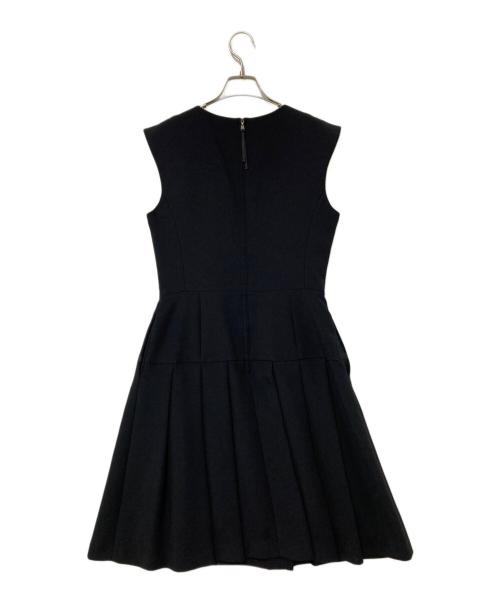 FOXEY NEWYORK（フォクシーニューヨーク）FOXEY NEWYORK (フォクシーニューヨーク) ノースリーブワンピース ブラック サイズ:40の古着・服飾アイテム
