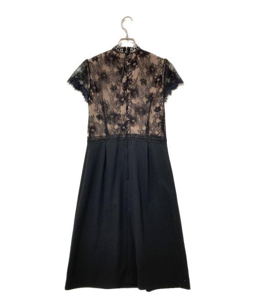 CHRISCELIN（クリスセリーン）CHRISCELIN (クリスセリーン) ブラウスワンピース ブラック×ベージュ サイズ:38の古着・服飾アイテム