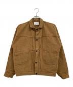 WAREHOUSE & CO.ウエアハウスカンパニー）の古着「GREENBAUM HEAVY LEATHER BOUND BLOUSE　LOT2214」｜ベージュ