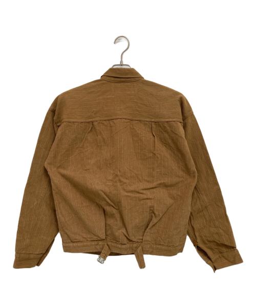 WAREHOUSE & CO.（ウエアハウスカンパニー）WAREHOUSE & CO. (ウエアハウスカンパニー) GREENBAUM HEAVY LEATHER BOUND BLOUSE　LOT2214 ベージュ サイズ:40の古着・服飾アイテム