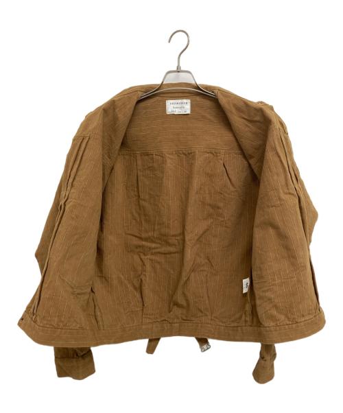 WAREHOUSE & CO.（ウエアハウスカンパニー）WAREHOUSE & CO. (ウエアハウスカンパニー) GREENBAUM HEAVY LEATHER BOUND BLOUSE　LOT2214 ベージュ サイズ:40の古着・服飾アイテム