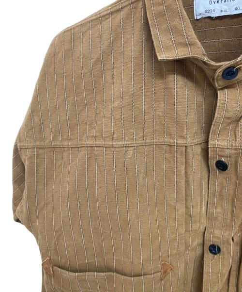WAREHOUSE & CO.（ウエアハウスカンパニー）WAREHOUSE & CO. (ウエアハウスカンパニー) GREENBAUM HEAVY LEATHER BOUND BLOUSE　LOT2214 ベージュ サイズ:40の古着・服飾アイテム