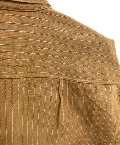 WAREHOUSE & CO.（ウエアハウスカンパニー）WAREHOUSE & CO. (ウエアハウスカンパニー) GREENBAUM HEAVY LEATHER BOUND BLOUSE　LOT2214 ベージュ サイズ:40の古着・服飾アイテム