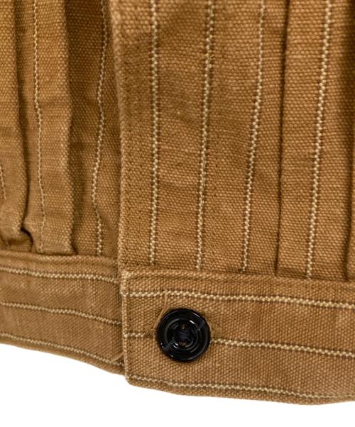 WAREHOUSE & CO.（ウエアハウスカンパニー）WAREHOUSE & CO. (ウエアハウスカンパニー) GREENBAUM HEAVY LEATHER BOUND BLOUSE　LOT2214 ベージュ サイズ:40の古着・服飾アイテム