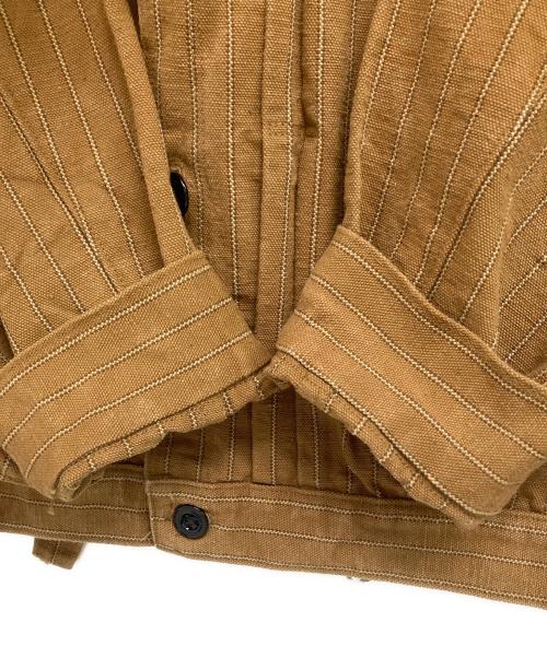 WAREHOUSE & CO.（ウエアハウスカンパニー）WAREHOUSE & CO. (ウエアハウスカンパニー) GREENBAUM HEAVY LEATHER BOUND BLOUSE　LOT2214 ベージュ サイズ:40の古着・服飾アイテム