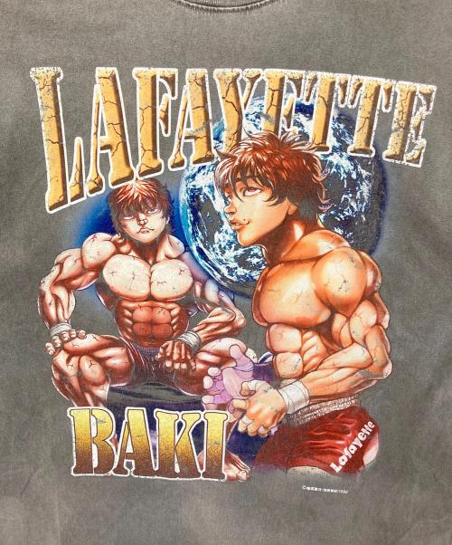 Lafayette（ラファイエット）Lafayette (ラファイエット) GRAPPLER BAKI プリントTシャツ グレー サイズ:Lの古着・服飾アイテム