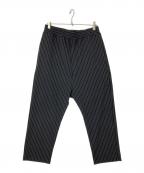 GOD SELECTION XXXゴッドセレクショントリプルエックス）の古着「ストライプイージーパンツ」｜ブラック