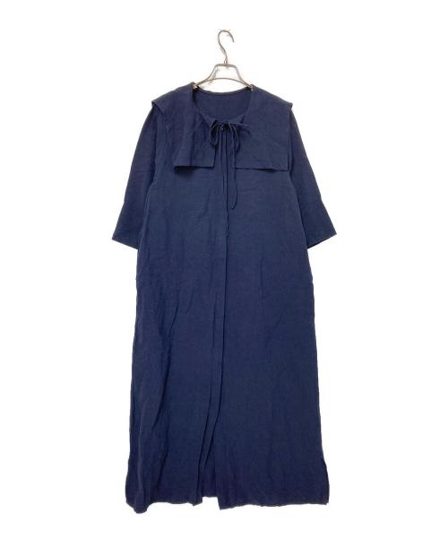 SLOBE IENA（スローブ イエナ）SLOBE IENA (スローブ イエナ) リネン混セーラーワンピース ネイビー サイズ:下記参照の古着・服飾アイテム