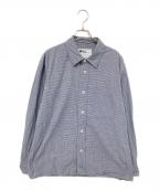 MHLエムエイチエル）の古着「TINY GINGHAM COTTON SHIRT」｜ネイビー
