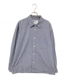 MHL（エムエイチエル）の古着「TINY GINGHAM COTTON SHIRT」｜ネイビー