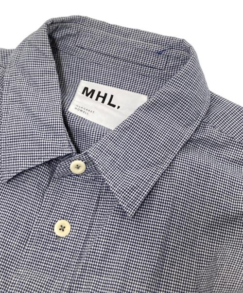 MHL（エムエイチエル）MHL (エムエイチエル) TINY GINGHAM COTTON SHIRT ネイビー サイズ:Mの古着・服飾アイテム